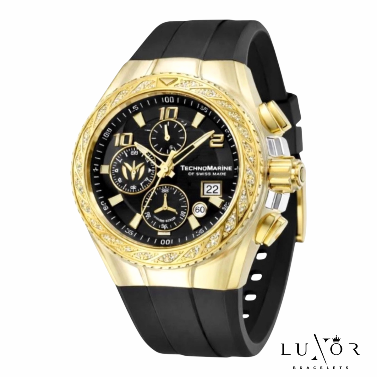 Technomarine Cruise Glitz 46mm Gold Men's Watch Black Edition
