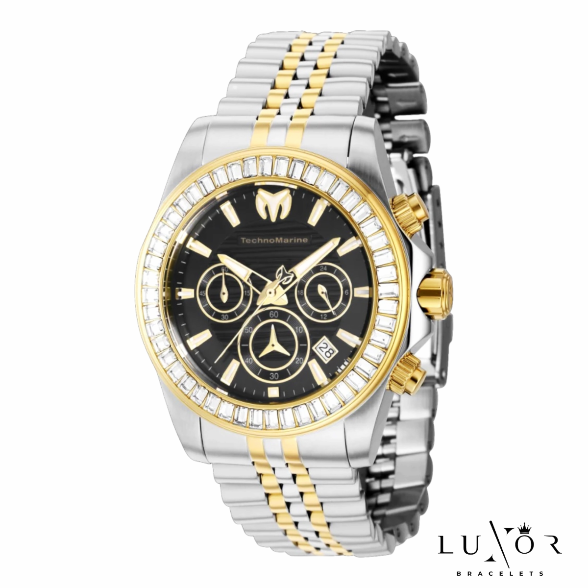 Technomarine Manta Chronograph GMT Quartz Crystal Black Dial Men's Watch