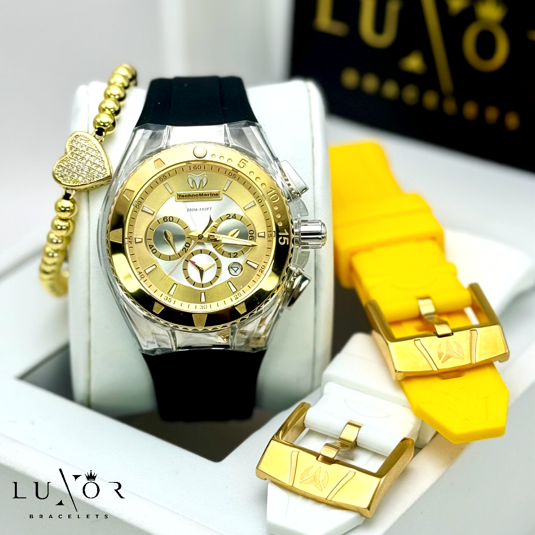 TECHNOMARINE PEARL CRUISE 40MM YELLOW EDITION (3 CORREAS)