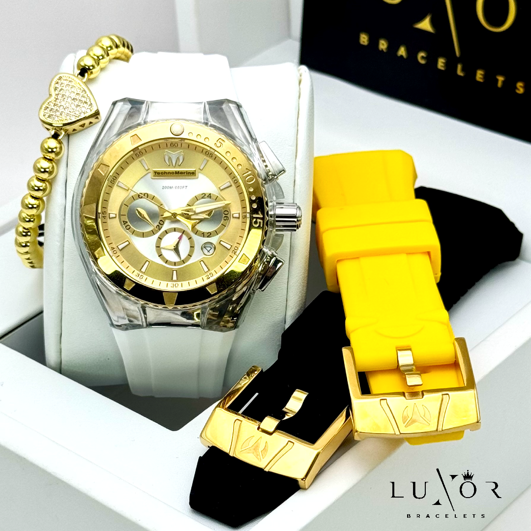 TECHNOMARINE PEARL CRUISE 40MM YELLOW EDITION (3 CORREAS)