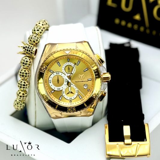 TECHNOMARINE CRUISE STAR GOLD & GOLD 46MM ( 2 CORREAS)