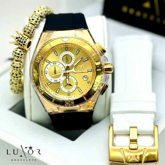 TECHNOMARINE CRUISE STAR GOLD & GOLD 46MM ( 2 CORREAS)