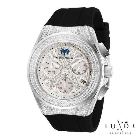 TECHNOMARINE CRUISE PAVE SILVER FULL DIAMOND 46MM