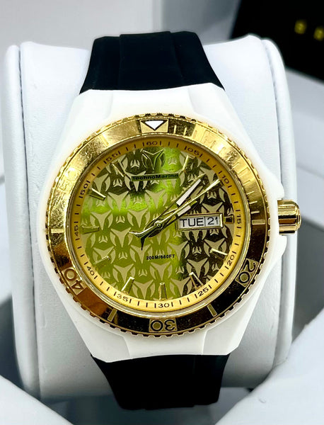 SUPER OFERTA TECHNOMARINE MONOGRAM GOLD & GOLD 40MM (2 CORREAS)