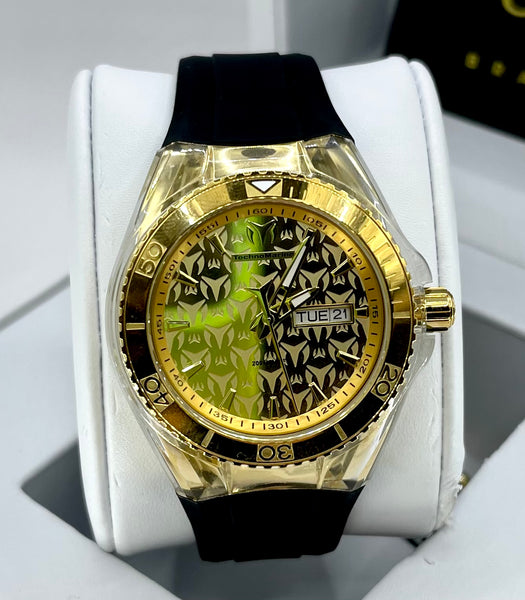 Technomarine Hombre Gold and Gold 46mm Dos Correas