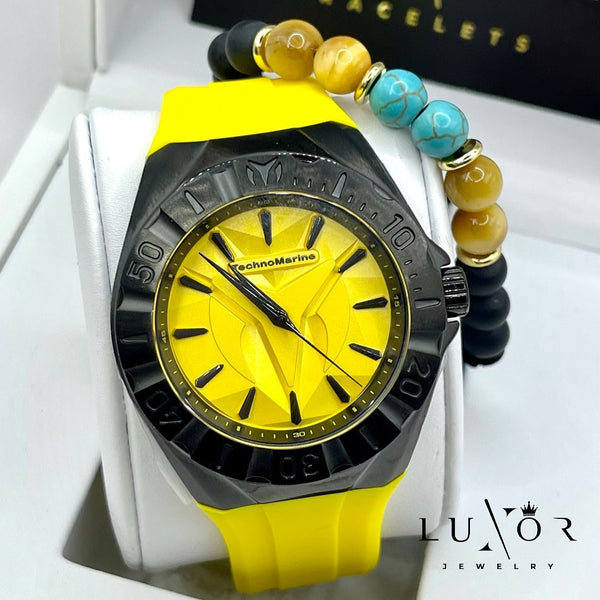 TECHNOMARINE CRUISE MONOGRAM 45MM YELLOW STRAP