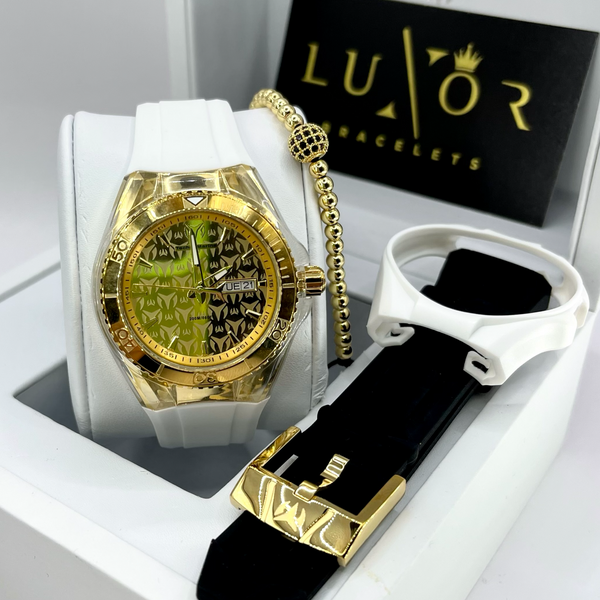 TECHNOMARINE MONOGRAM GOLD & GOLD 40MM (3 CORREAS)