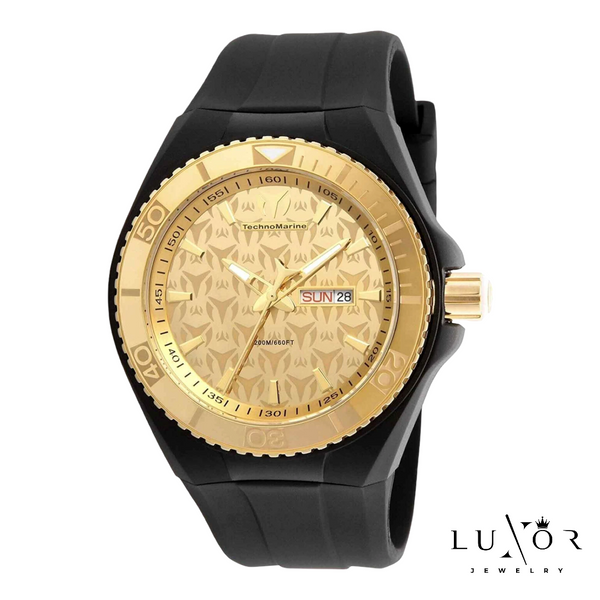 SUPER OFERTA TECHNOMARINE MONOGRAM GOLD & GOLD 46MM (3 CORREAS)