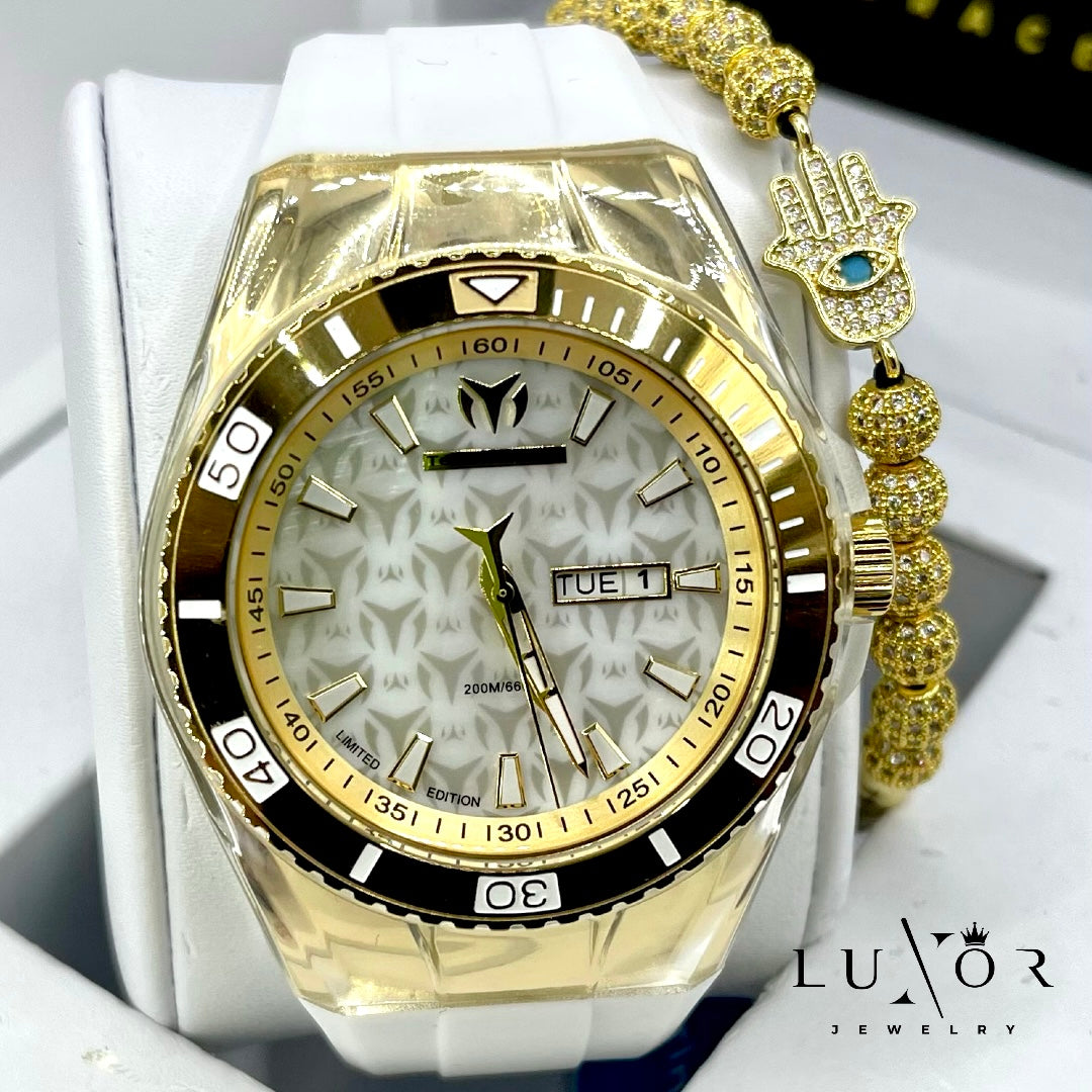 TECHNOMARINE MONOGRAM WHITE 40MM ( 2 CORREAS)