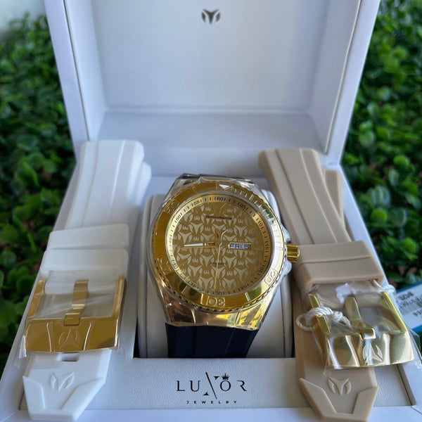 TECHNOMARINE MONOGRAM GOLD & GOLD 46MM (3 CORREAS)