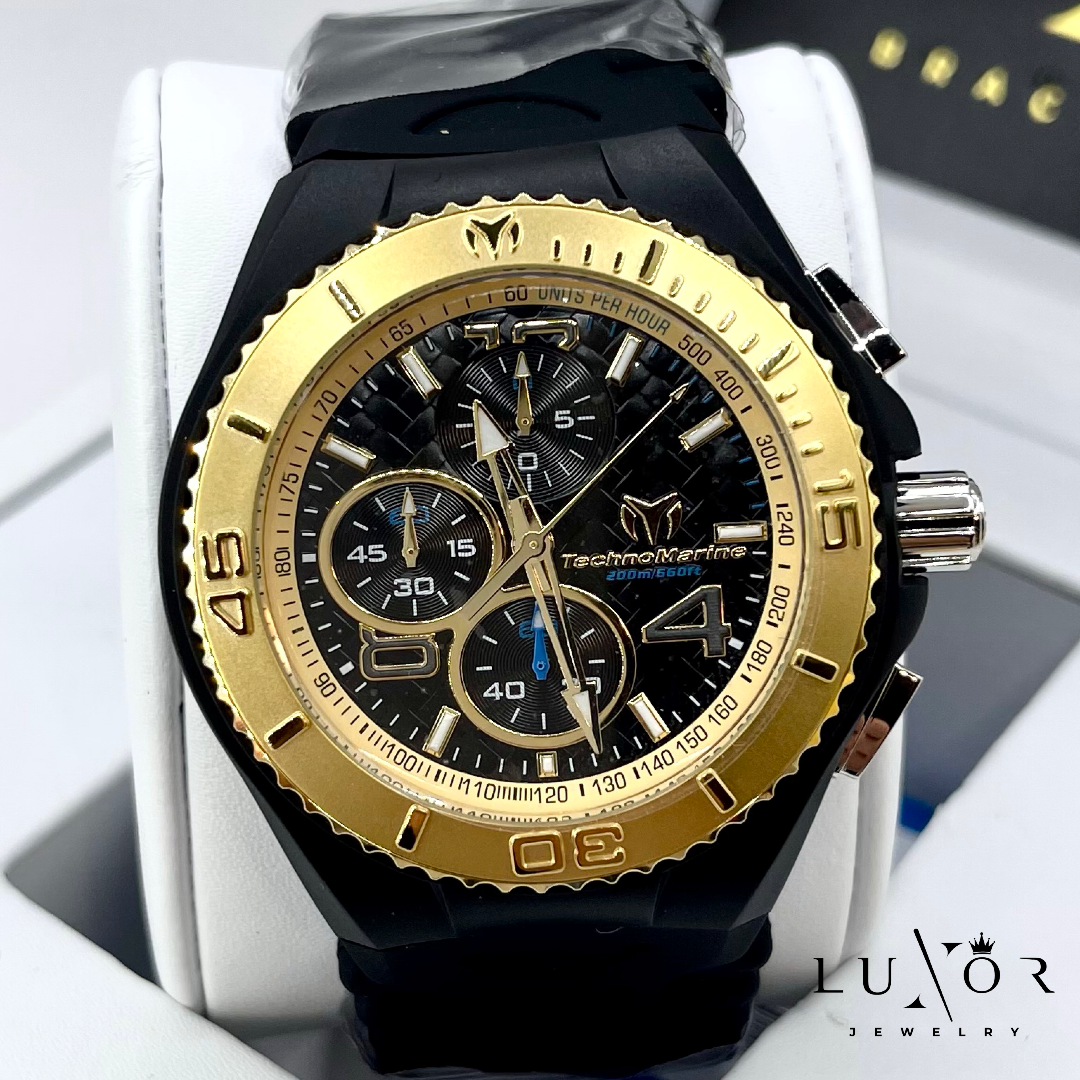 💎 TECHNOMARINE CRUISE JELLYFISH Chronograph Quartz Black Dial TM-115100 ...