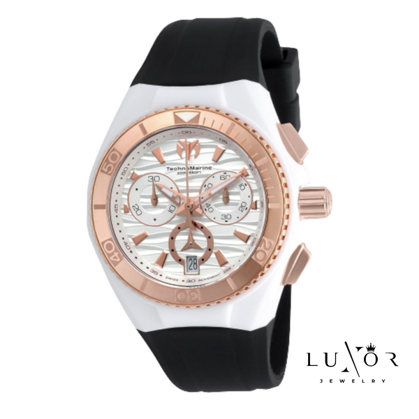 TECHNOMARINE CRUISE STAR ROSE GOLD 40MM SWISS QUARTZ  ( 2 CORREAS)