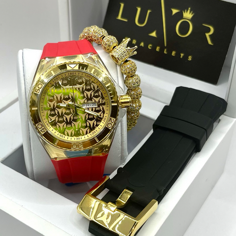 TECHNOMARINE MONOGRAM GOLD & GOLD 46MM (2 CORREAS)