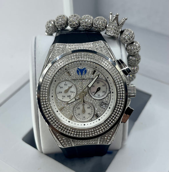 TECHNOMARINE CRUISE PAVE SILVER FULL DIAMOND 46MM