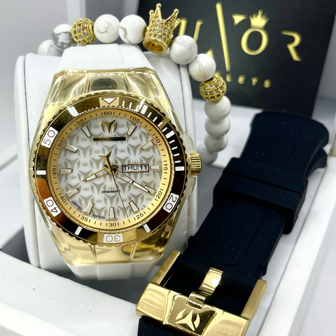 TECHNOMARINE MONOGRAM WHITE 45MM  (2 CORREAS)