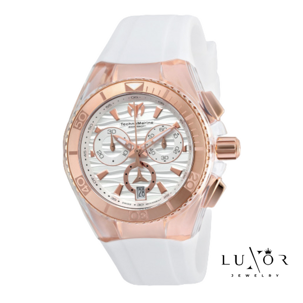 TECHNOMARINE CRUISE STAR ROSE GOLD 40MM SWISS QUARTZ  ( 2 CORREAS)