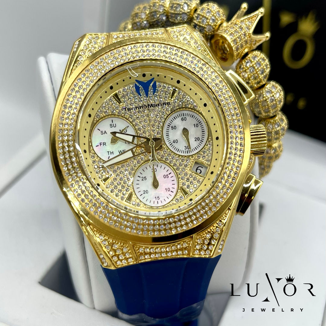 TECHNOMARINE CRUISE PAVE GOLD FULL DIAMOND  46MM