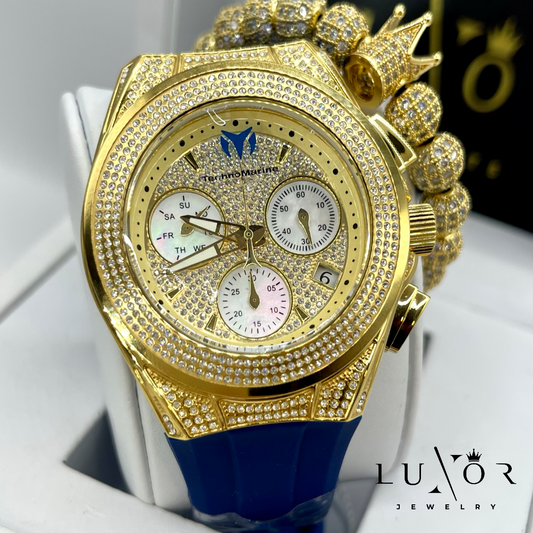 TECHNOMARINE CRUISE PAVE GOLD FULL DIAMOND  46MM